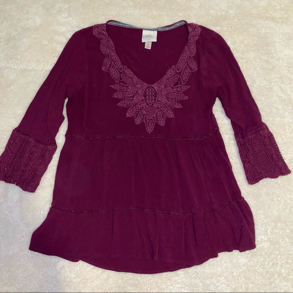 Knox Rose Women’s Embroidered Blouse Size M